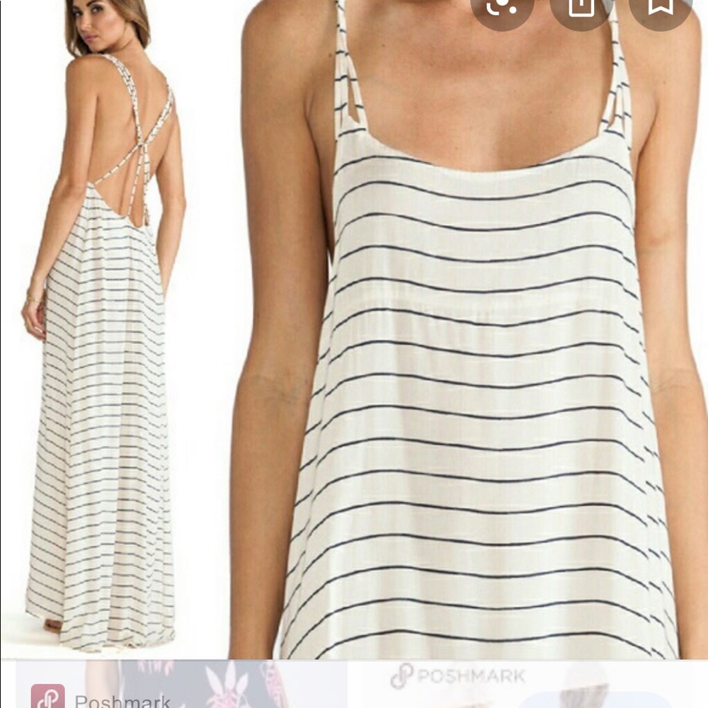 Acacia long navy dress